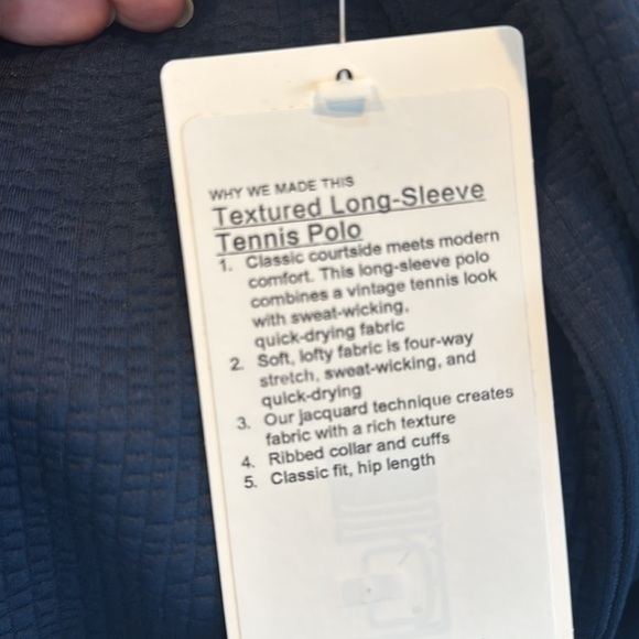Lululemon Textured Long-Sleeve Polo Shirt, NWT - Picture 4 of 4